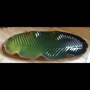 NEW-Vintage ‘Tropical Clay’ Hawaiian Leaf Platter.